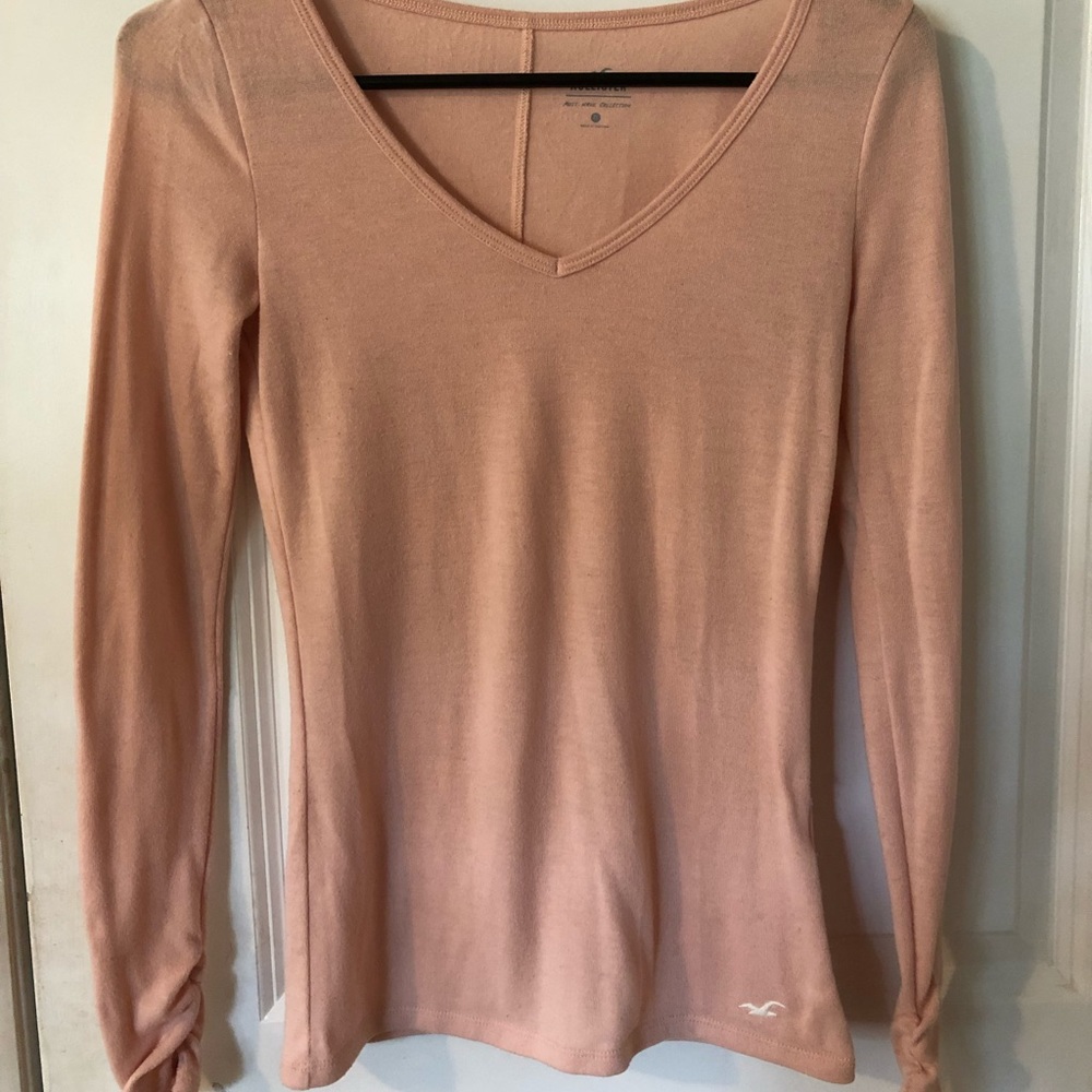 Blush pink long sleeve top